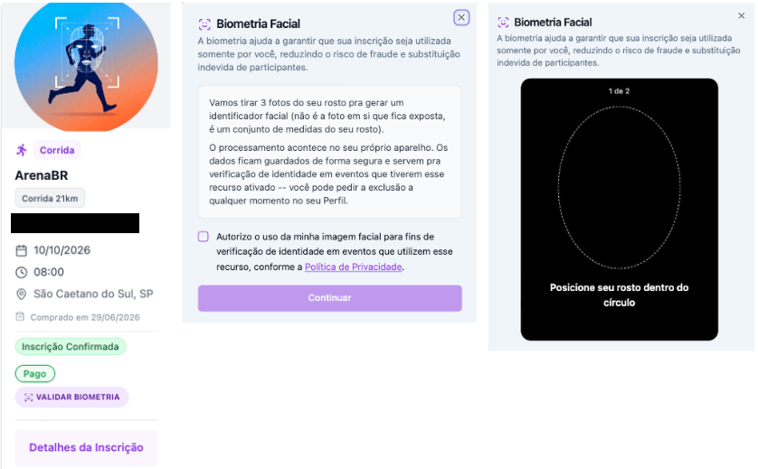 Cadastro de Biometria Facial
