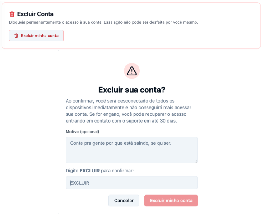 Excluir Minha Conta