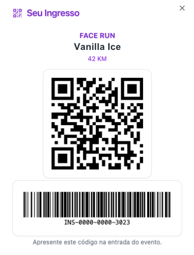 QR Code do Ingresso